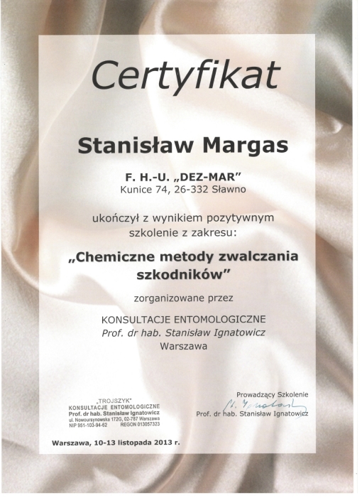 Chemiczne zwalczanie szkodników